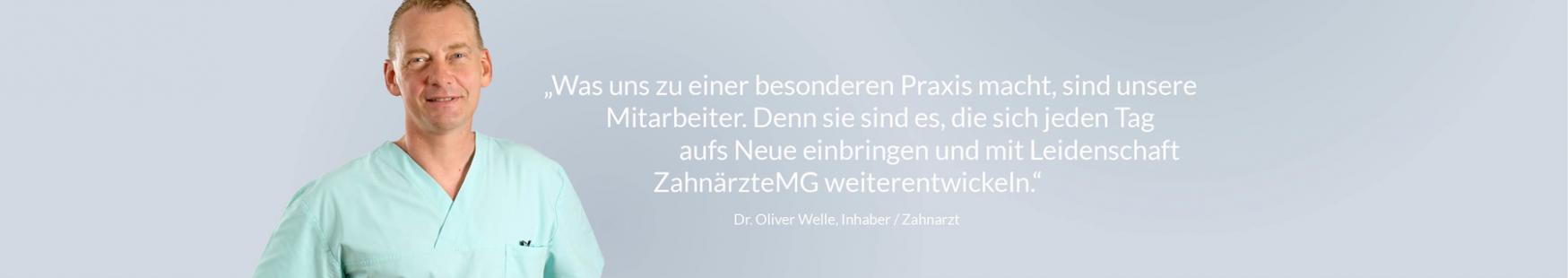 Dr. Welle über Stellen und Jobs - Gesellschafter bei ZahnärzteMG Zahnarzt Mönchengladbach