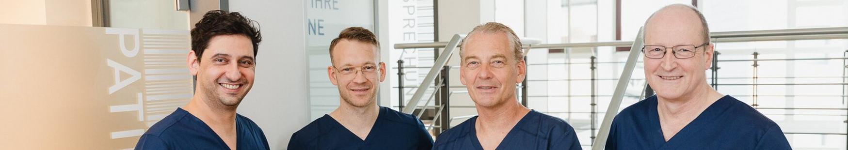 Unser Team aus zahnärztlichen Spezialisten für Ihr Zahn Implantat! Feste Zähne an einem Tag!